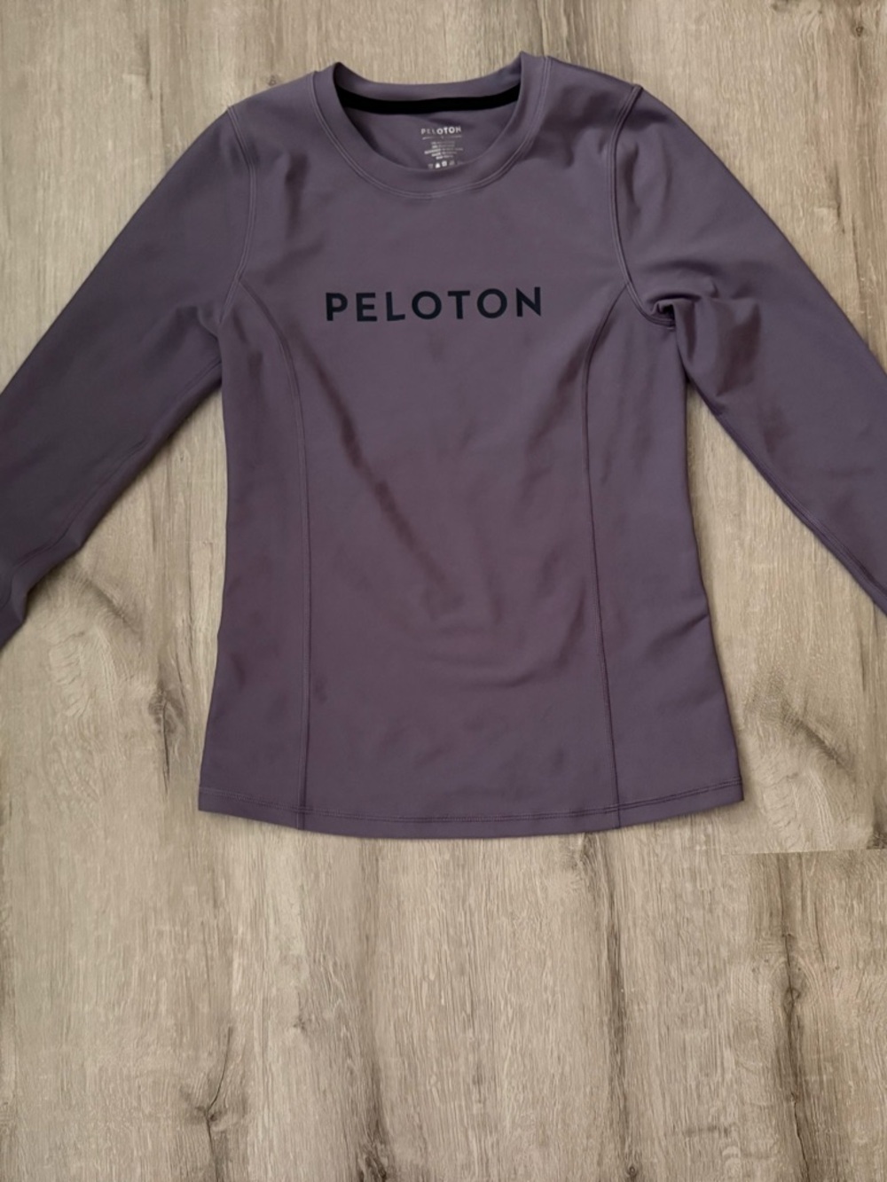 Peloton Crewneck Long Sleeve Top in Plum Purple